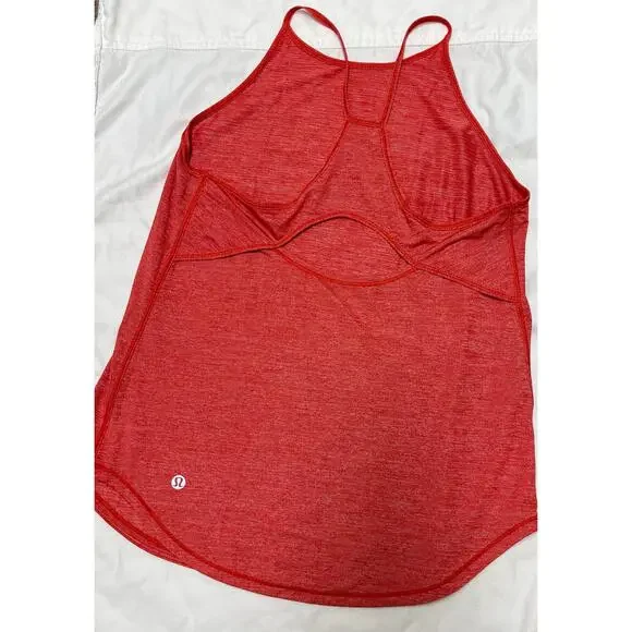 Lululemon Fast As Light Singlet Tank Women’s 6 Heathered Red Strappy Back Run - Picture 6 of 6